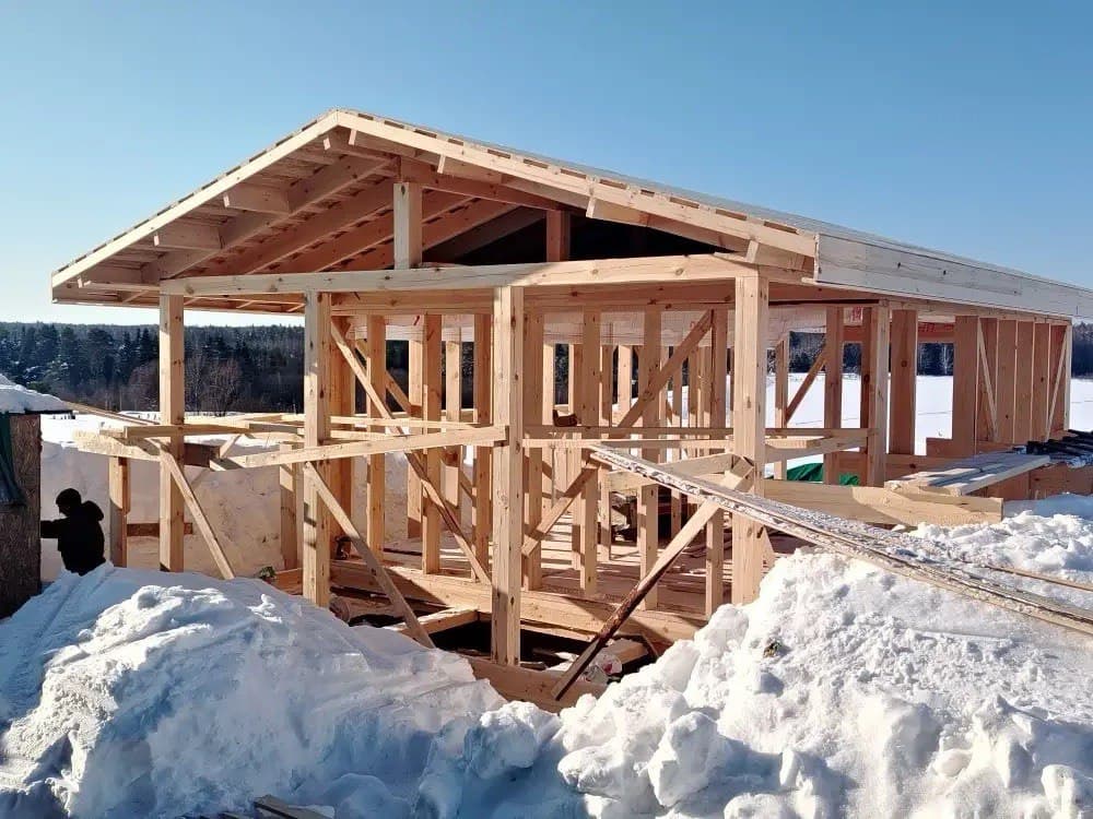 Деревянный дом из бруса и блок-хауса — строительство в Марий Эл из наших материалов