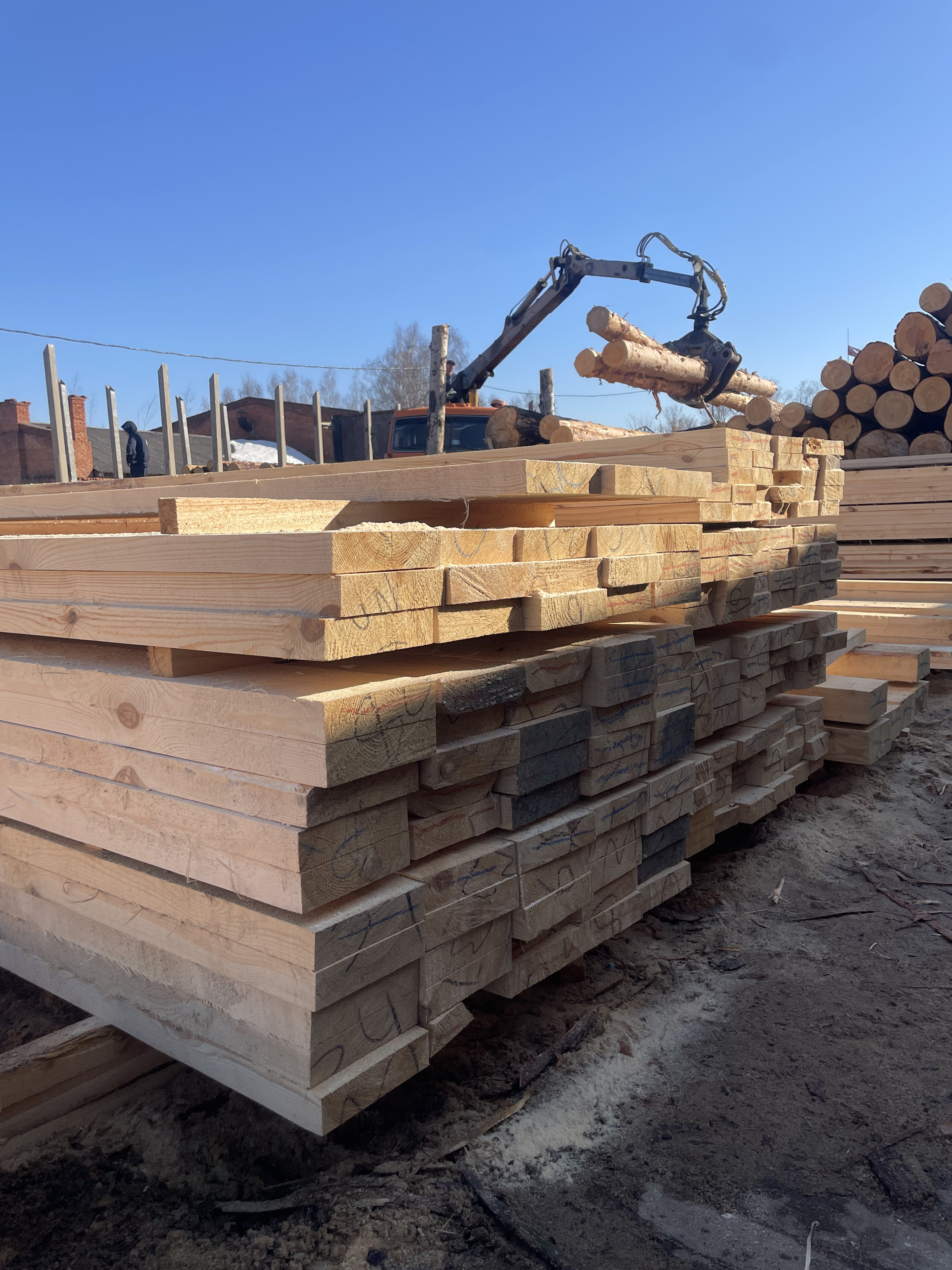 Склад и сортировка пиломатериалов Марий Лес